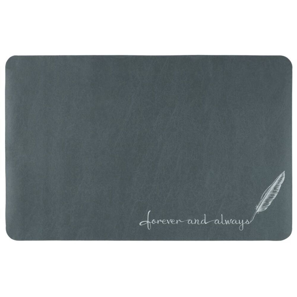 uxcell Non-Slip Rubber Quick Drying Bath Mat Rug, 20" x 32" Navy Blue Feather